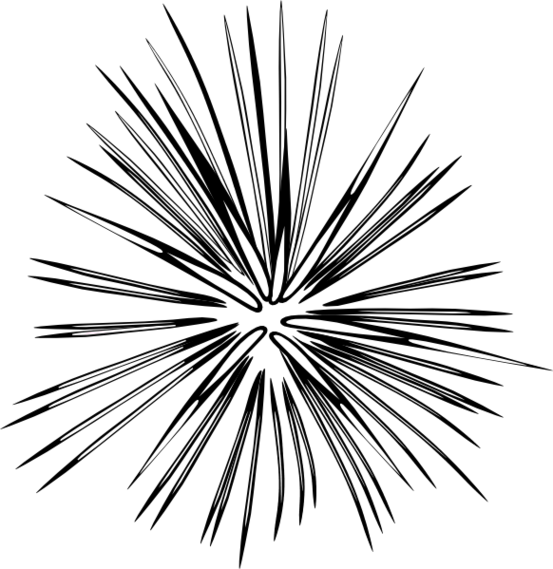 free black and white fireworks clipart - photo #6