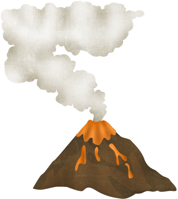 clipart volcano erupting - photo #12