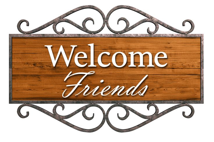 Wooden welcome clipart image