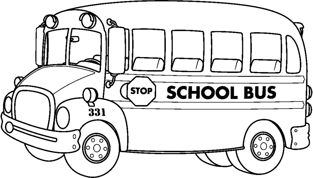 free school bus clipart black white - photo #1