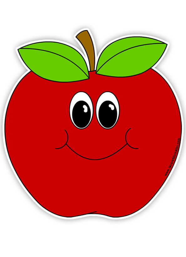 clipart apple with face - photo #16
