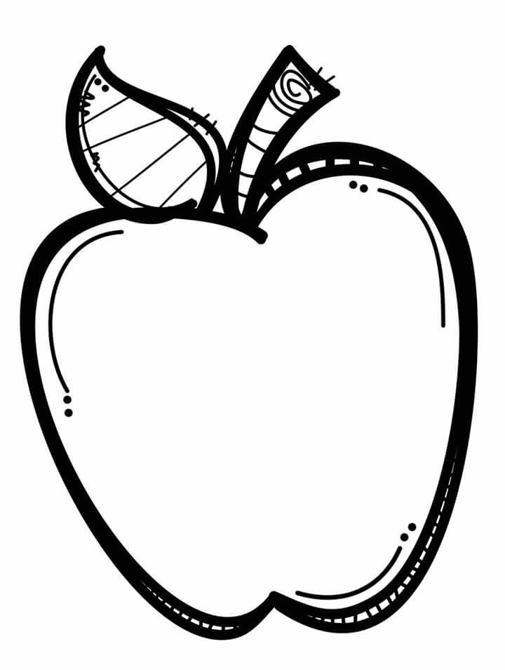 clipart apple black and white - photo #26