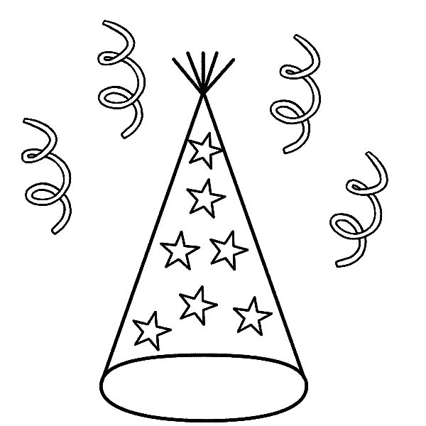 party hat clipart black and white - photo #5