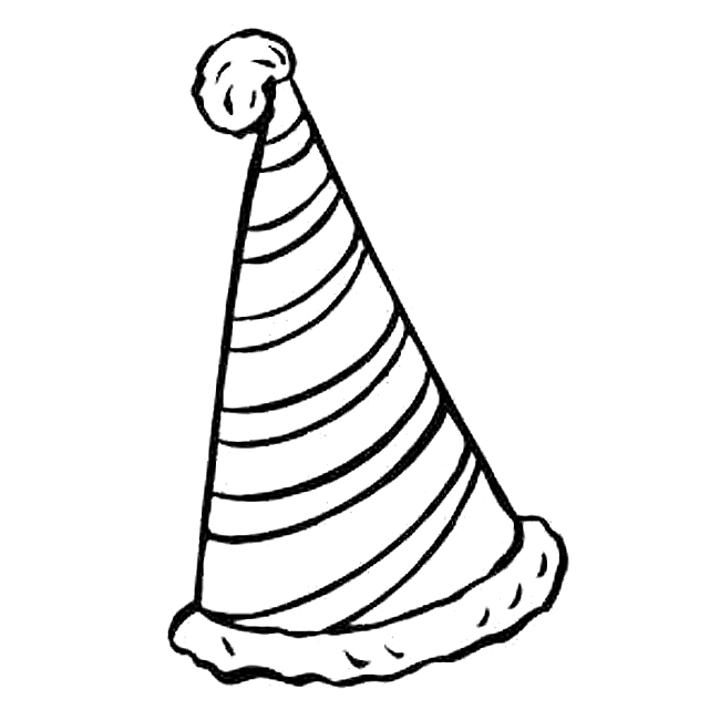 party hat clipart black and white - photo #7