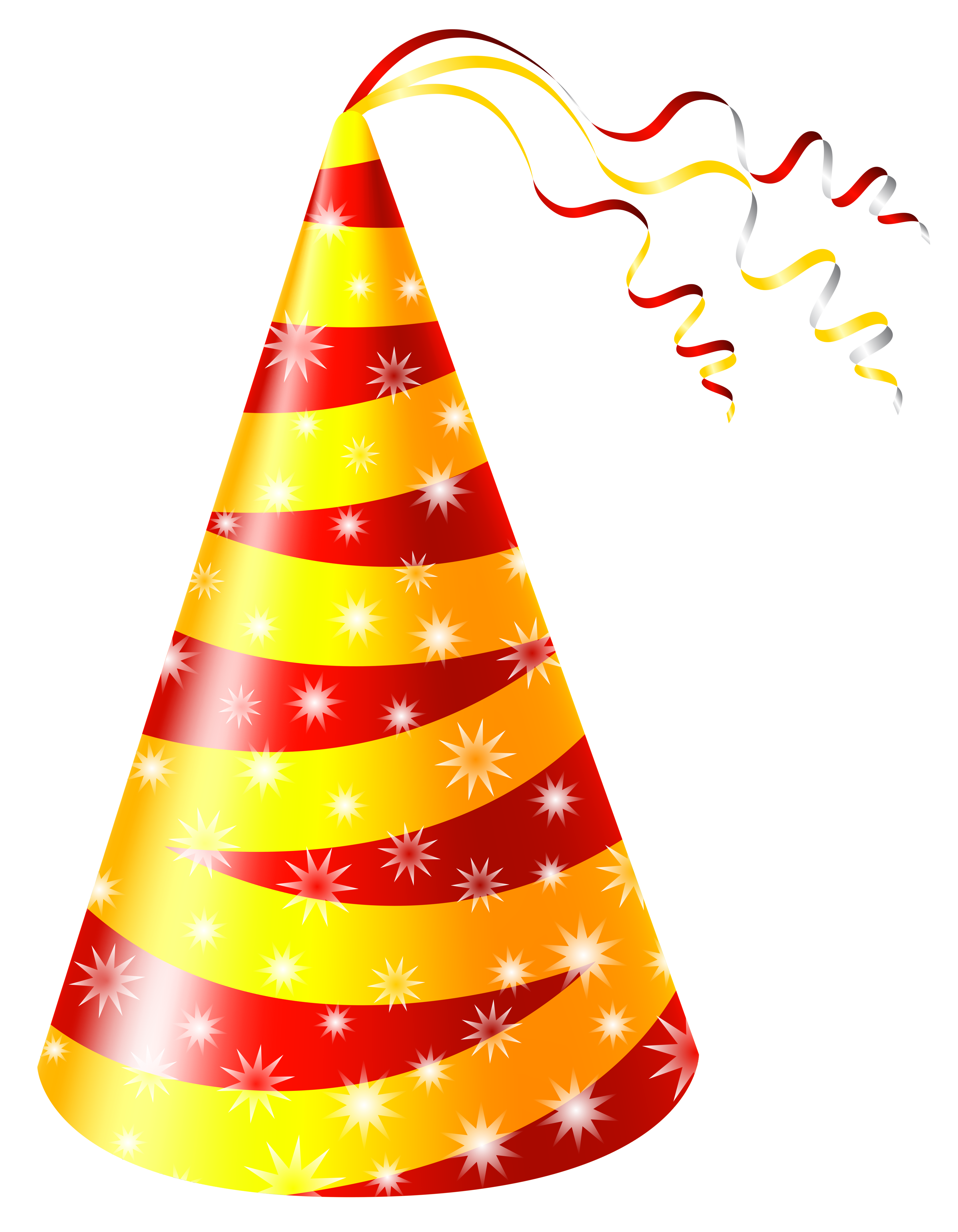 Birthday Hat Yellow And Red Party Hat Clipart Image Wikiclipart 