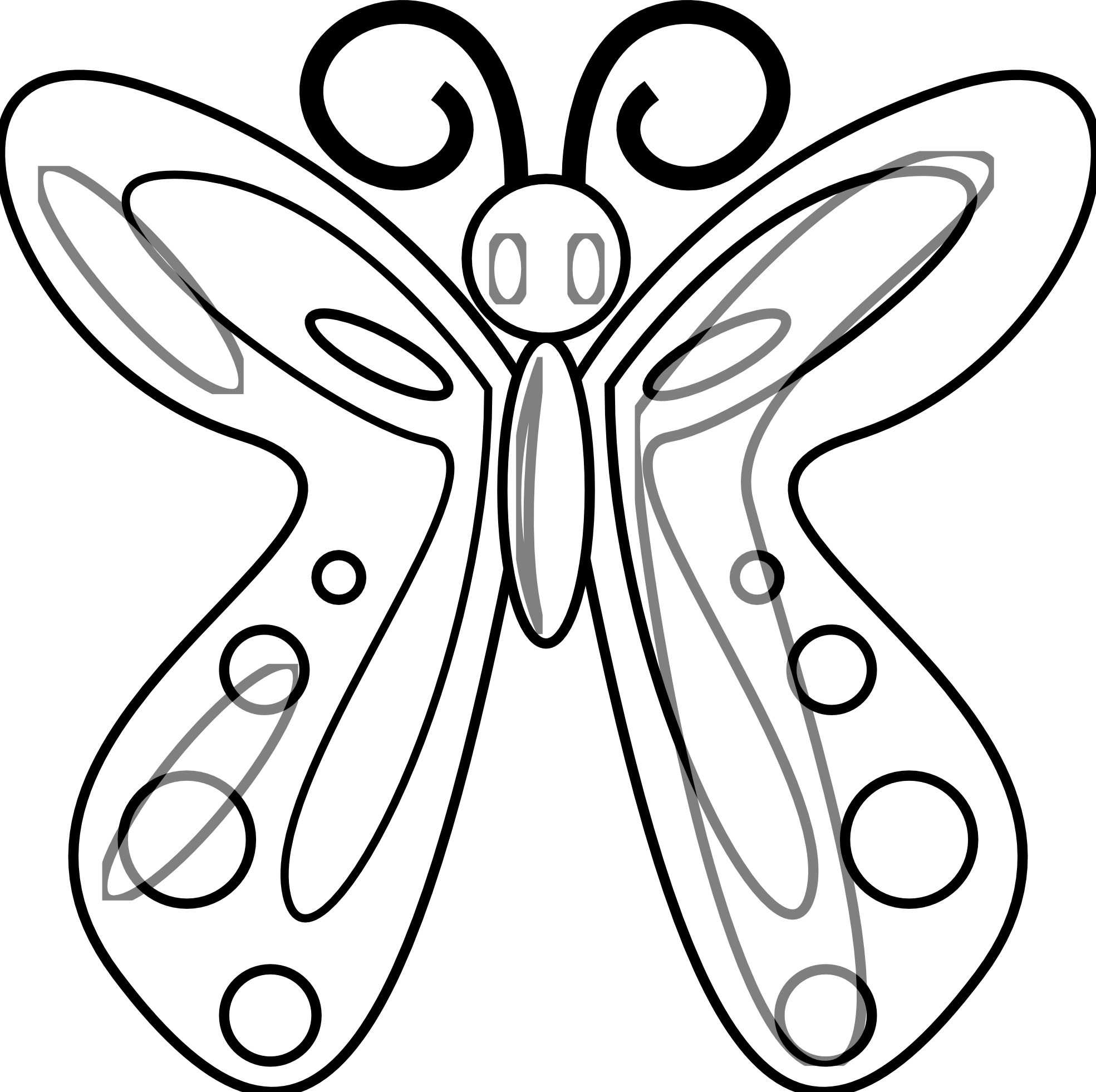 Butterfly black and white butterfly clip art black and white free