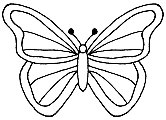 free clip art black and white butterfly - photo #20