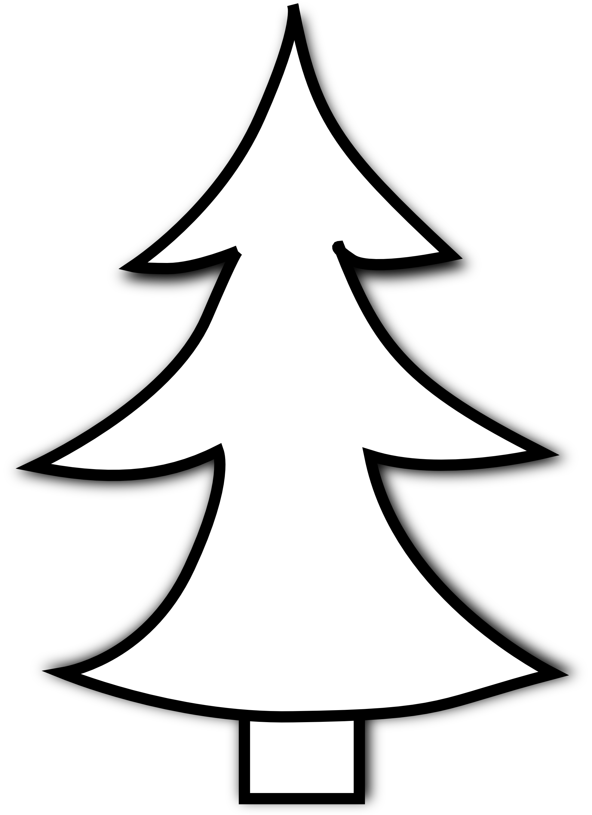 christmas clipart in black and white - photo #49