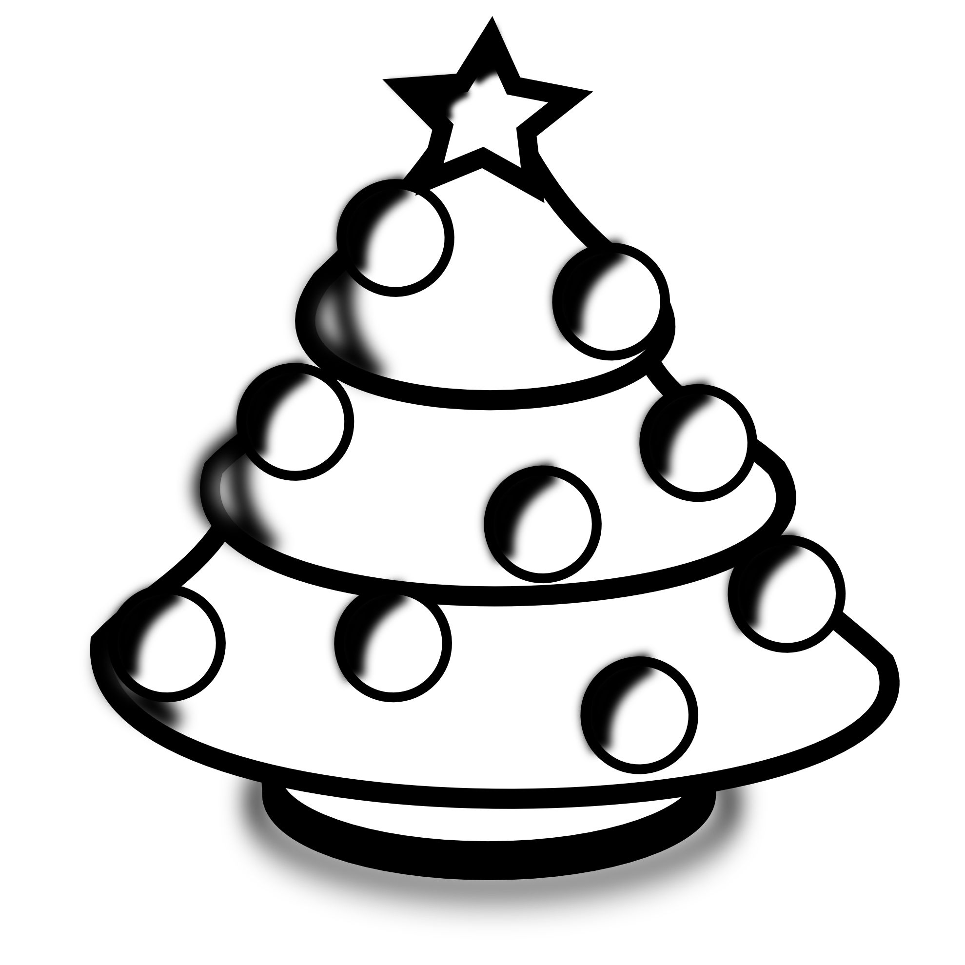 clip art free christmas black and white - photo #34