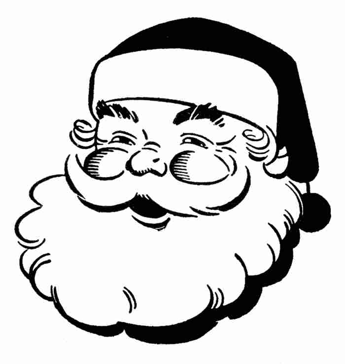 christmas clipart in black and white - photo #6