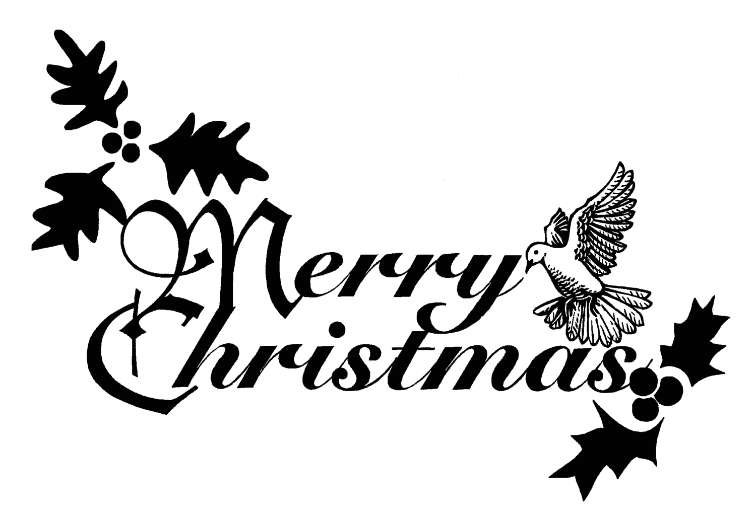 free christian christmas clipart black and white - photo #33