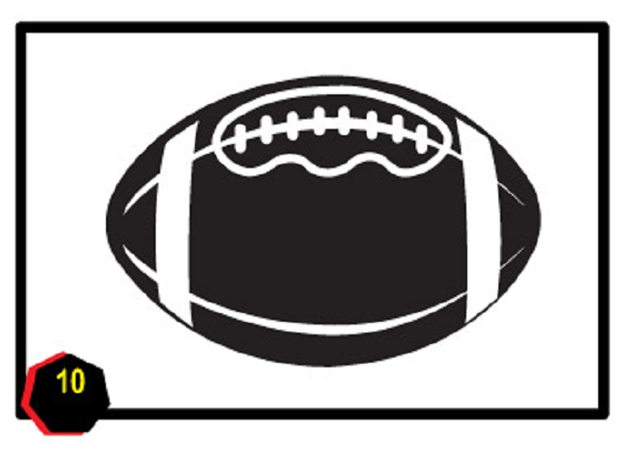 free black and white football clipart - photo #11