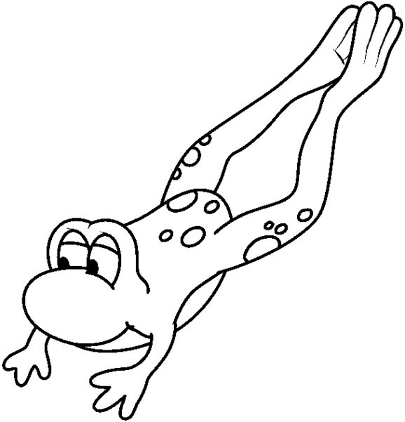 frog clipart free black and white - photo #35