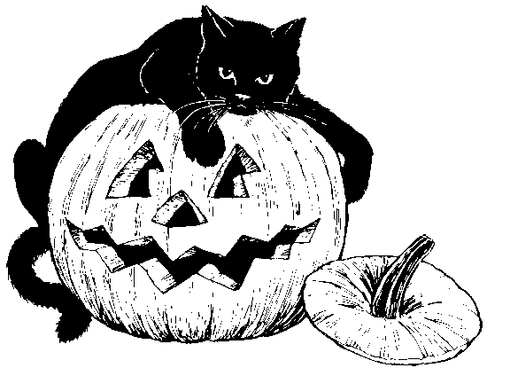 Halloween black and white free black cat clipart halloween ...