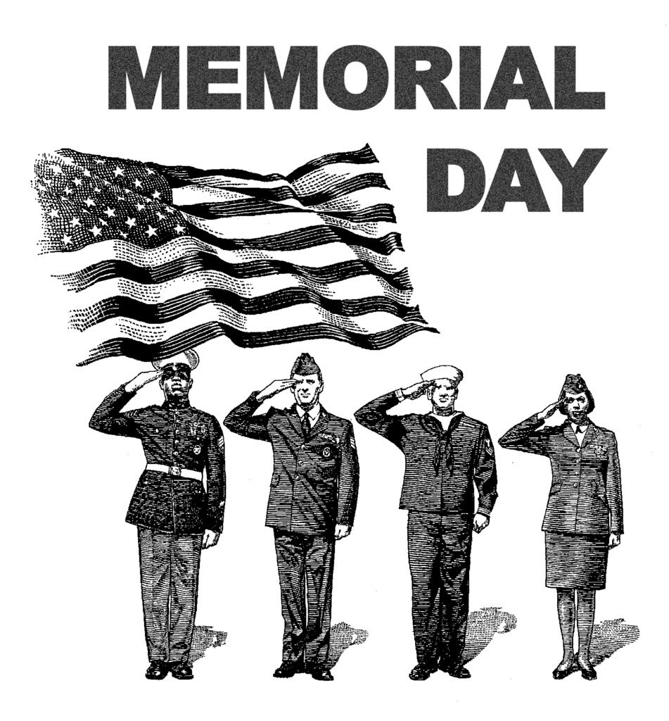 free black and white memorial day clip art - photo #5