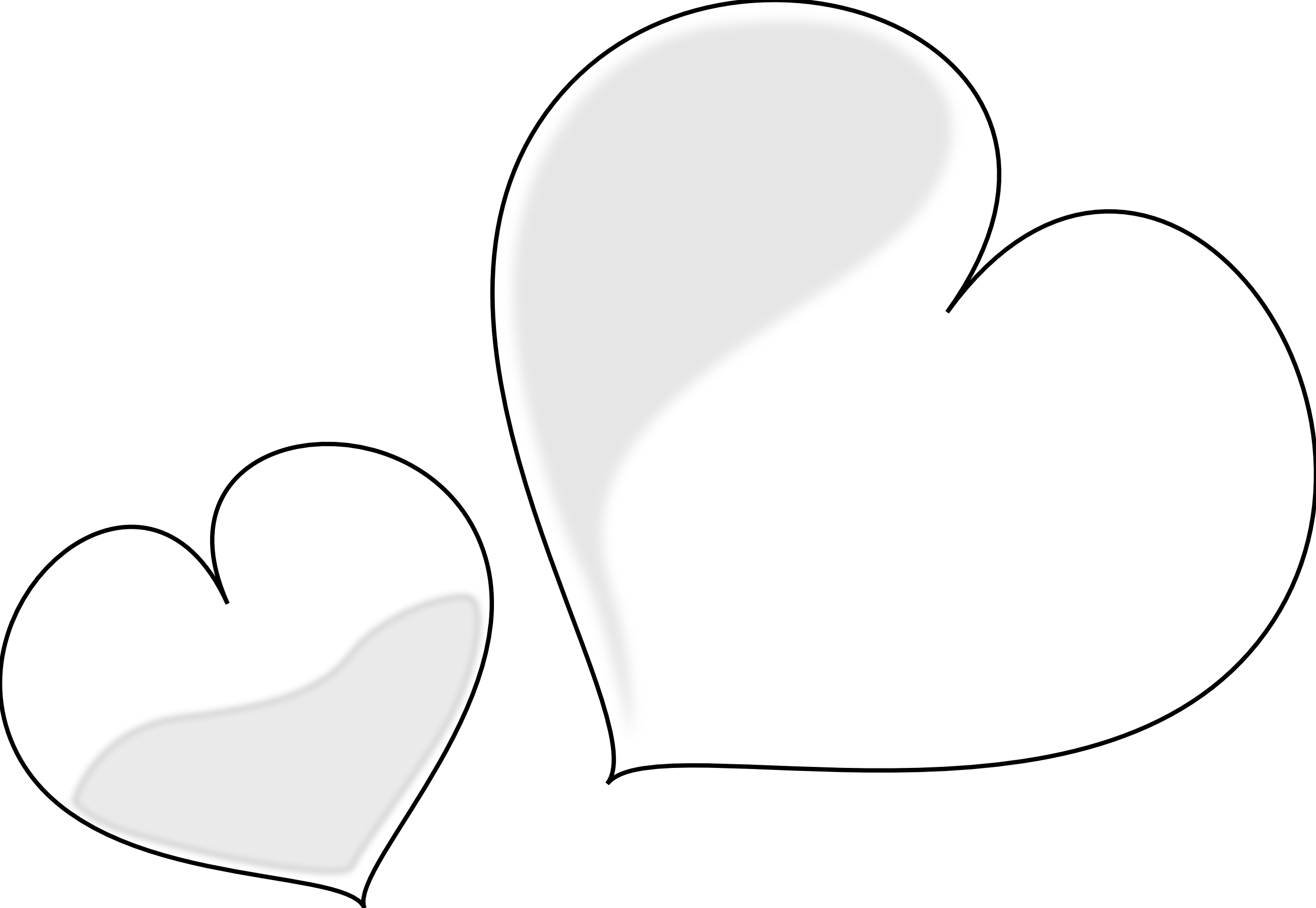 free clipart of hearts in black and white - photo #43