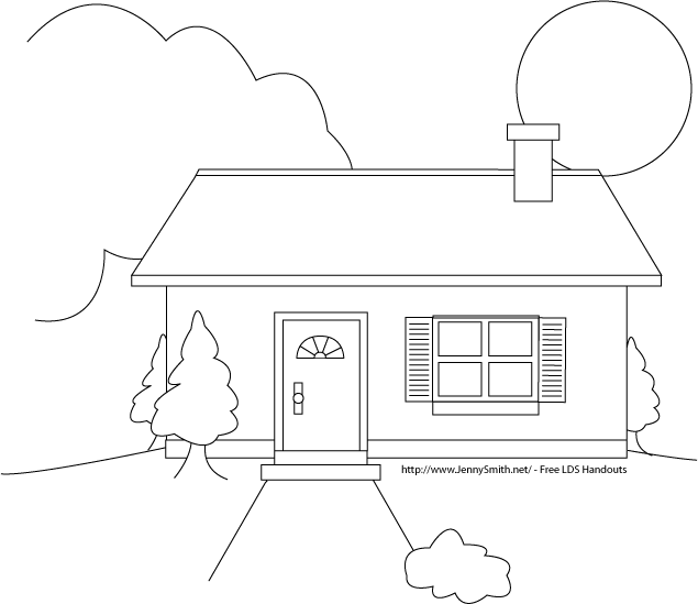 clipart house black and white - photo #33