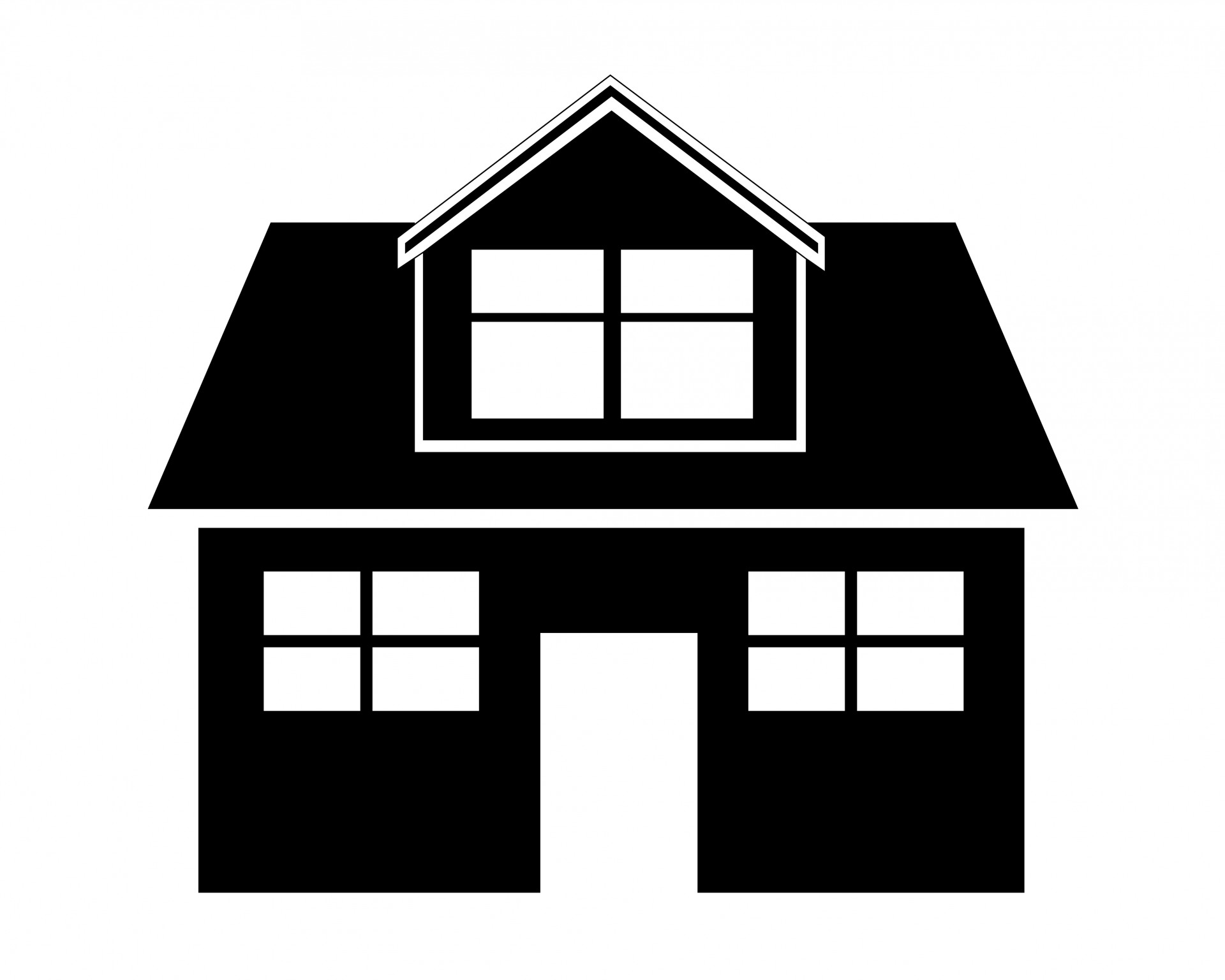 House black and white house outline clipart black and white free