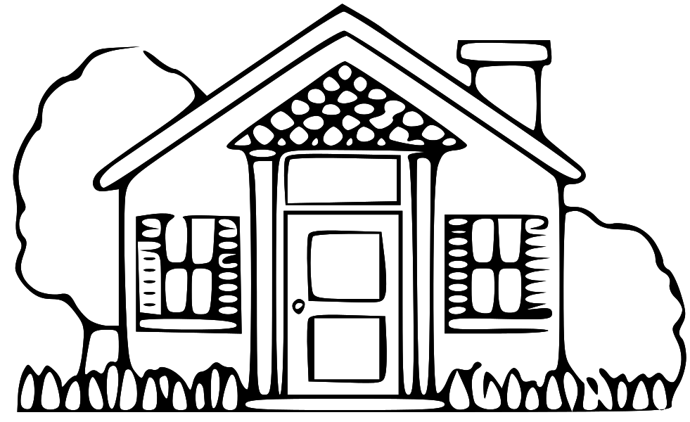 House black and white house clipart - WikiClipArt