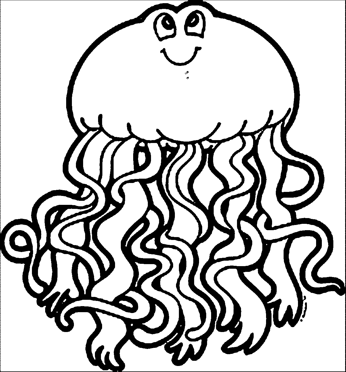 jellyfish clipart black and white - photo #21