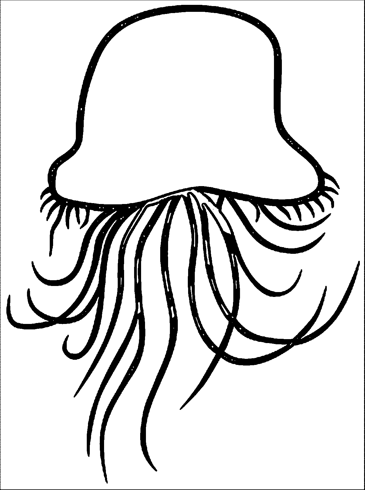 jellyfish clipart black and white - photo #23