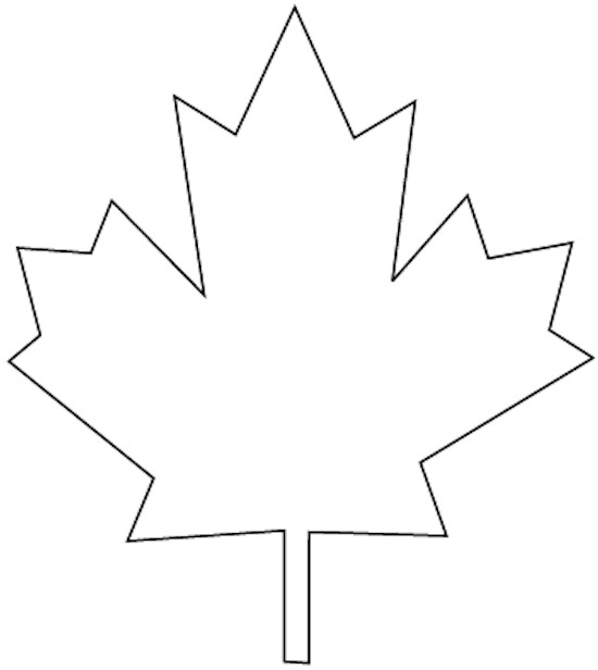 clipart maple leaf outline - photo #5