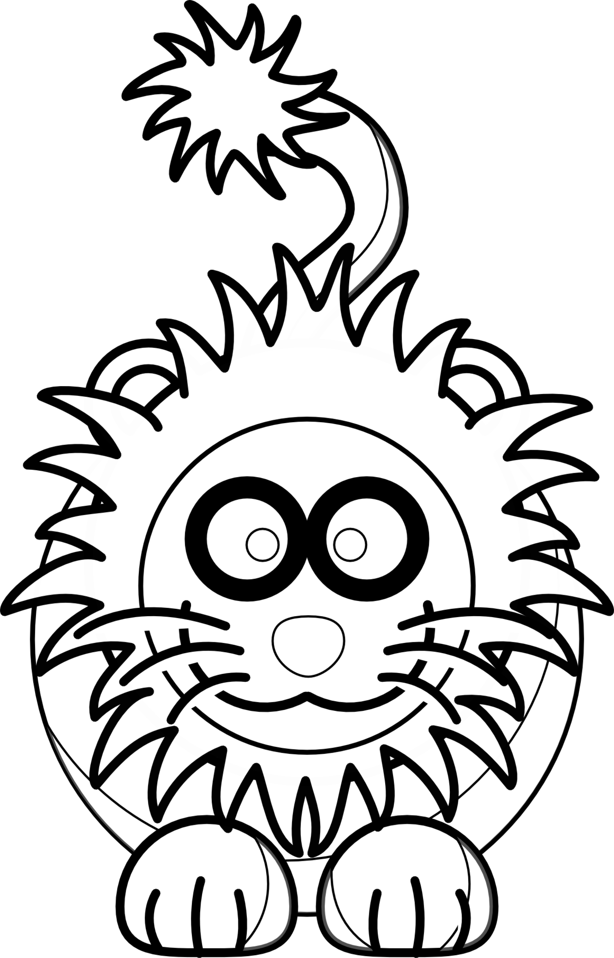 free black and white lion clipart - photo #15