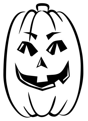 pumpkin clip art free black and white - photo #31