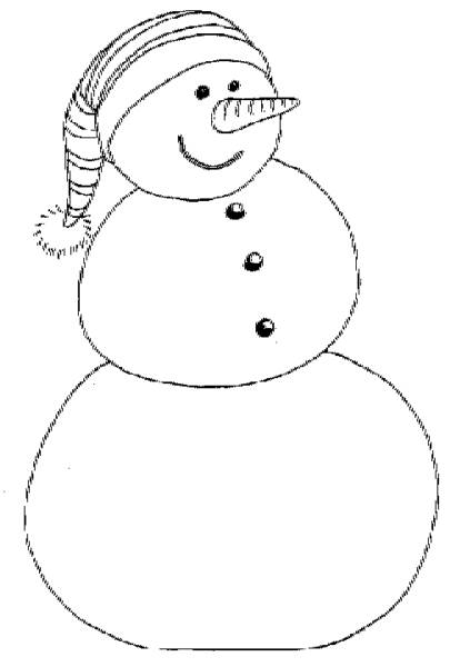 snowman clipart free black and white - photo #37