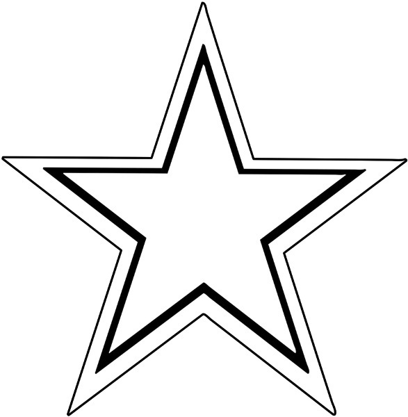 free black and white star clip art - photo #21