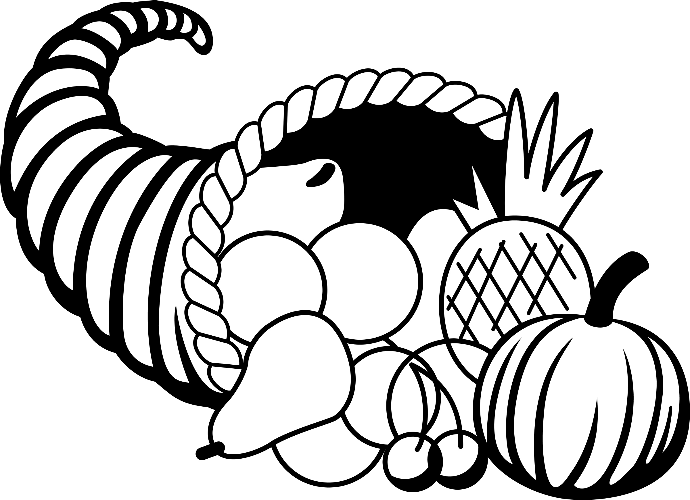 Thanksgiving Clipart Black And White - 56 cliparts