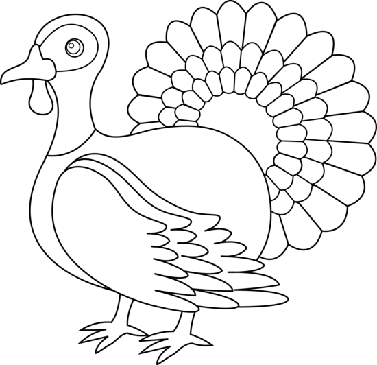 free black and white turkey clipart - photo #11