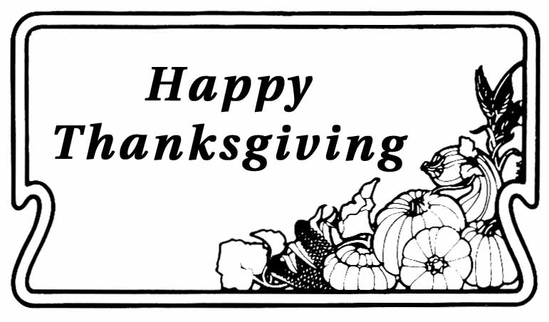 Thanksgiving Clipart Black And White - 56 cliparts