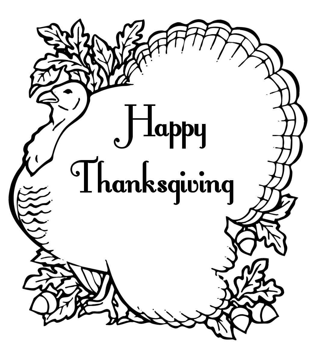 free black and white clip art for thanksgiving - photo #31