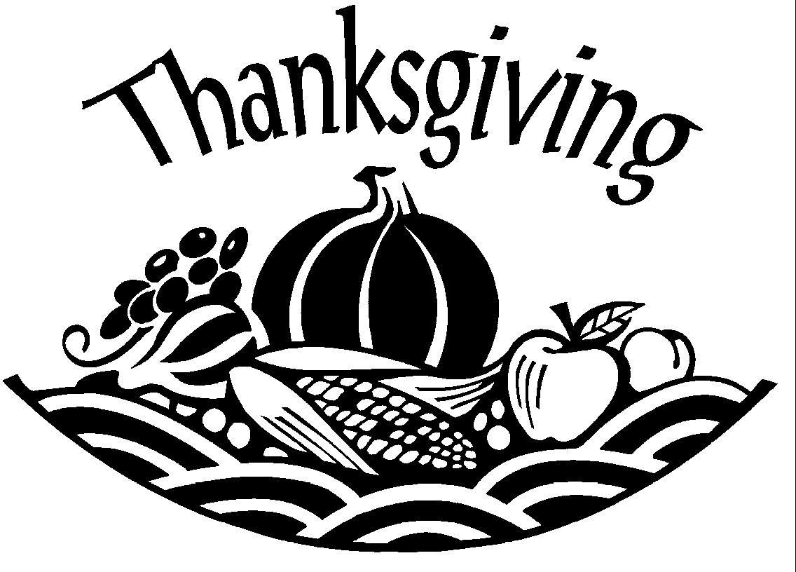 Thanksgiving black and white give thanks black and white clipart 2