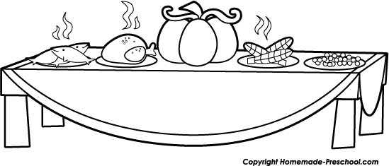 clipart thanksgiving table - photo #48
