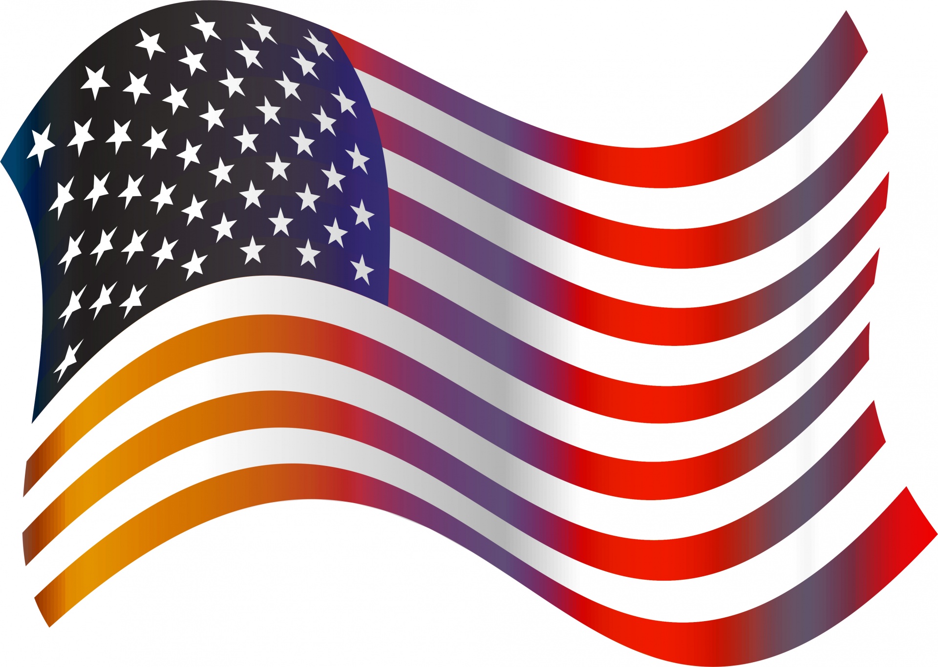 free american flag clip art black and white - photo #38