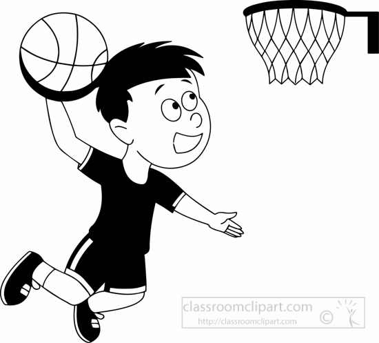 free black and white basketball clipart - photo #41