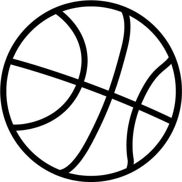 free black and white basketball clipart - photo #24