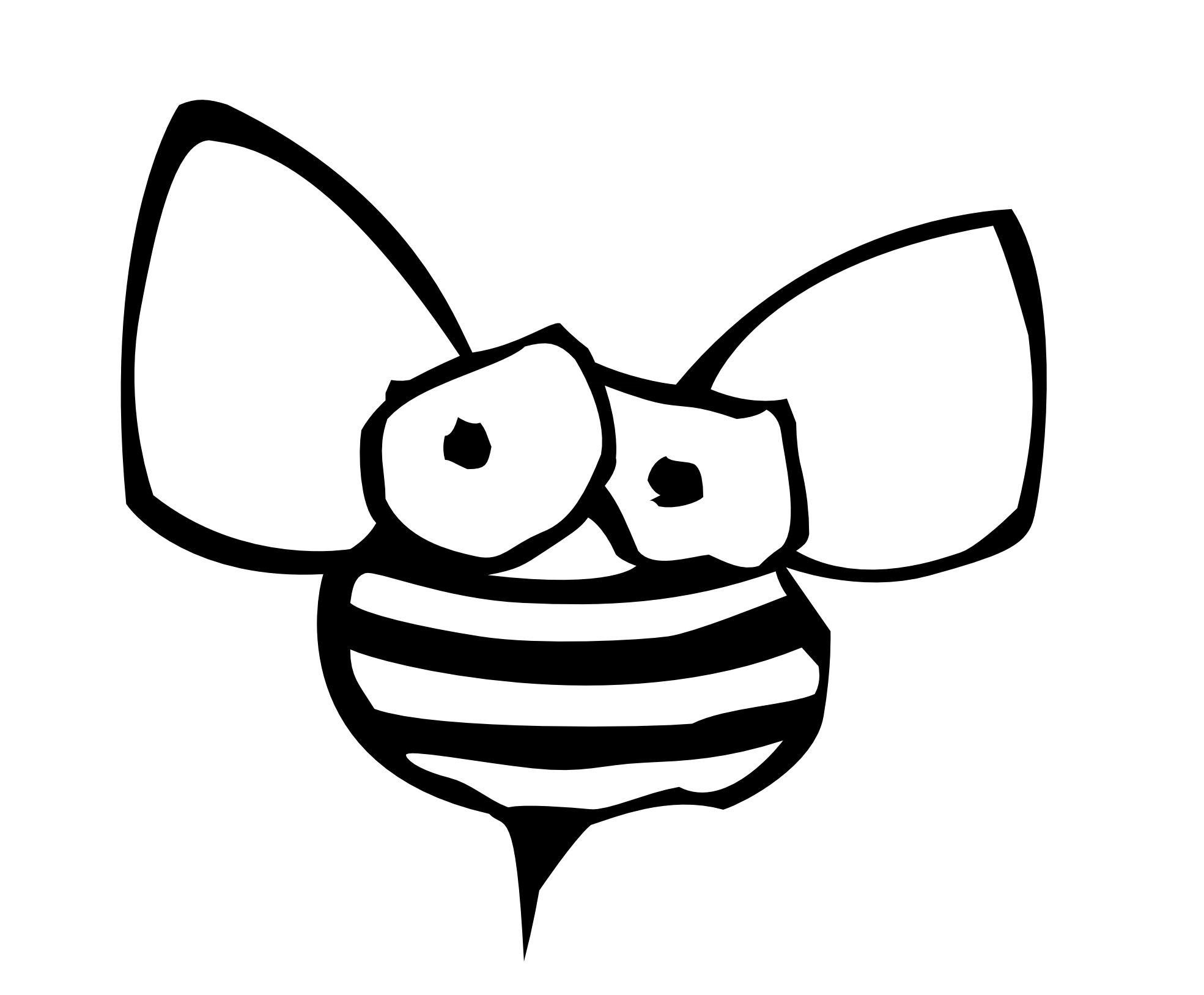clipart bee black and white - photo #11