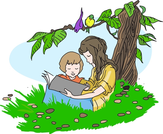 mother reading clipart - photo #5