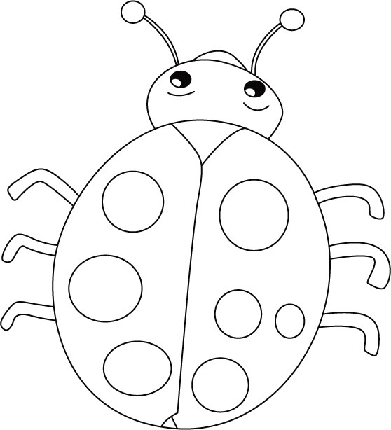 clipart ladybug black and white - photo #46