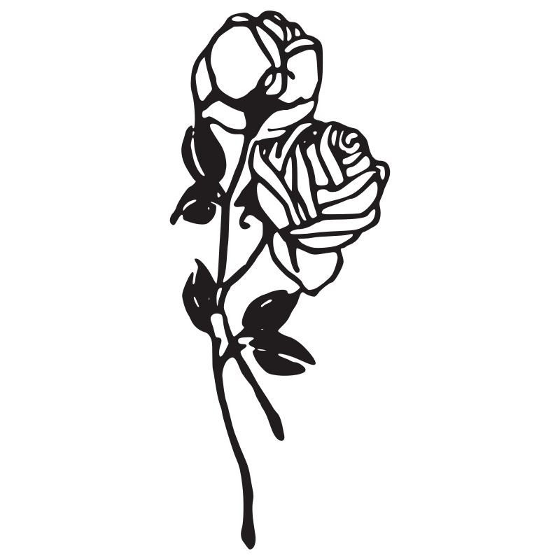 roses clipart black and white - photo #17