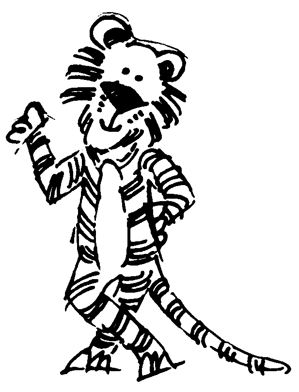 Tiger black and white tiger white cartoon clipart ...