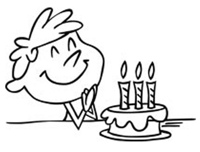 free clip art birthday cake black and white - photo #43