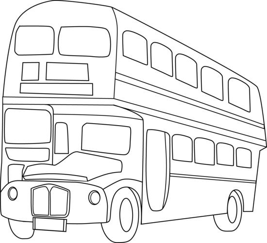 clipart bus black and white - photo #16
