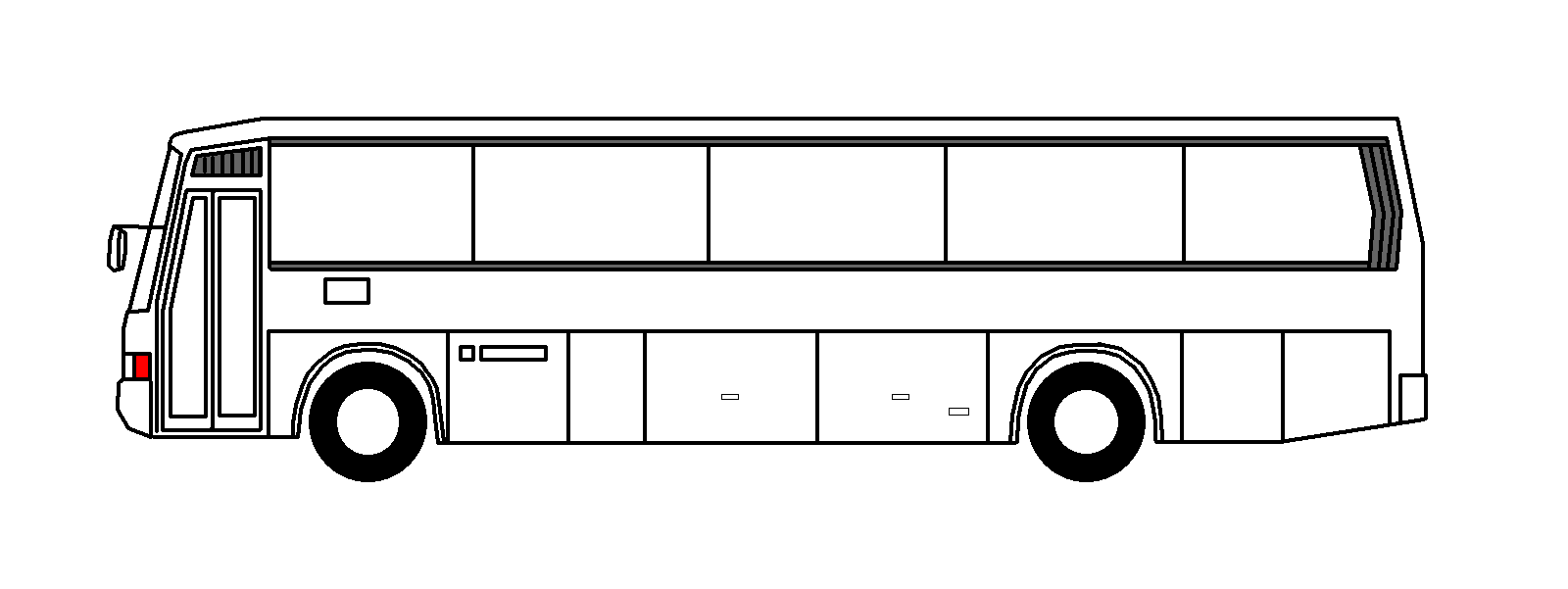 clipart bus black and white - photo #14