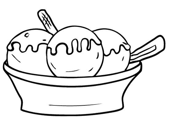 ice cream sundae clipart black and white - photo #7