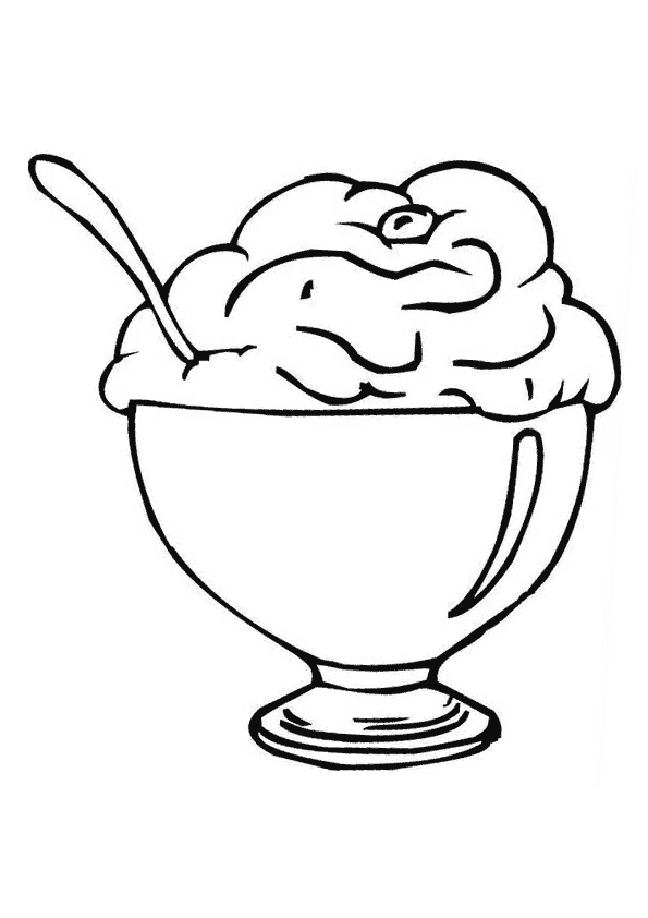 ice cream sundae clipart black and white - photo #5