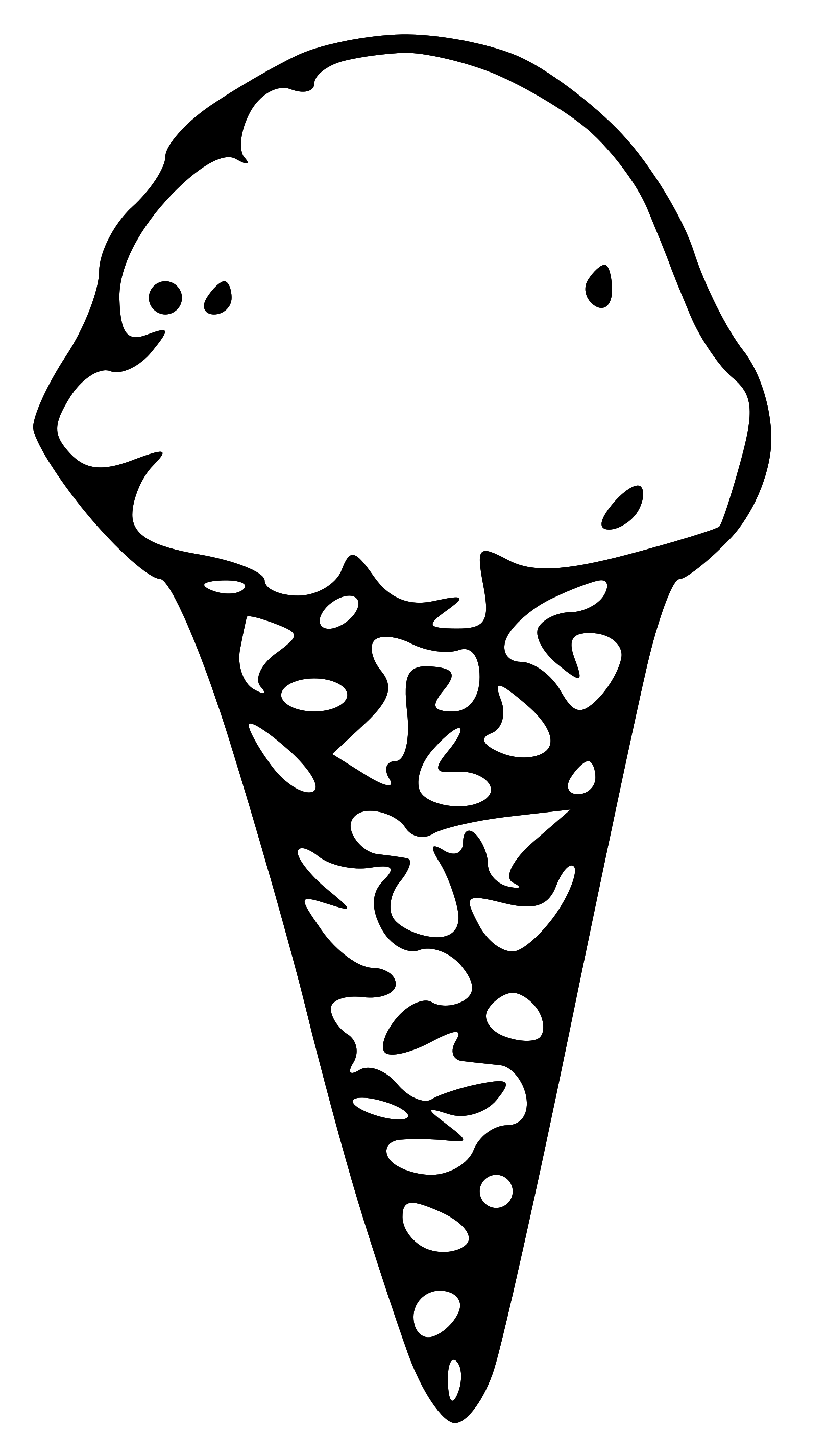 ice cream cone clipart black and white - photo #45